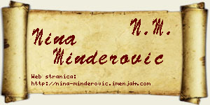 Nina Minderović vizit kartica